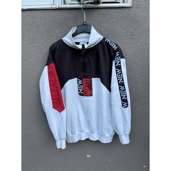Vintage 90s New Balance Hong Kong Jacket 1/4 Zip Size XL White - Picture 6 of 16
